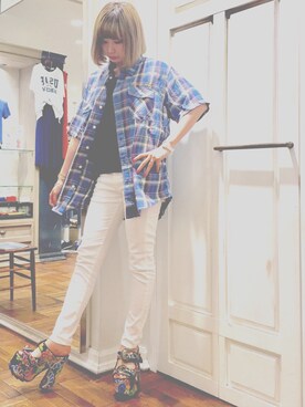 REINA Üさん（レディース・163cm）の夏コーディネート