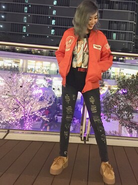 REINA Üさん(レディース・163cm)の春コーディネート