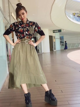 REINA Üさん（レディース・163cm）の春コーディネート