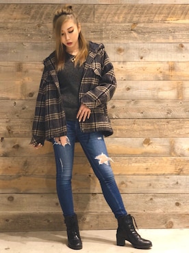REINA Üさん（レディース・163cm）の秋コーディネート