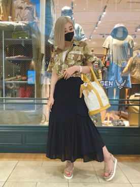 「AVIREX（アヴィレックス）のアイテム（その他）」を使った、REINA Üさん（レディース・163cm）の夏コーディネート