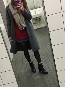 「BACK NUMBER（バックナンバー）のアイテム（ピーコート）」を使った、c h u r i ..*さん（レディース・169cm）の秋コーディネート