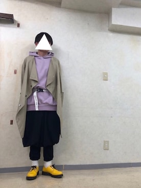 「mercibeaucoup,（メルシーボークー）のアイテム（トレンチコート）」を使った、ありさん（メンズ・170cm）の春コーディネート