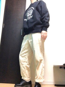 「Dr. Martens（ドクターマーチン）のDr.Martens / ドクターマーチン 1461 3EYE GIBSON SHOE 3ホール ギブソン シューズ ブーツ（ブーツ）」を使った、ojuju0810さん（メンズ・170cm）の秋コーディネート