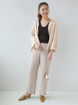「JOURNAL STANDARD relume（ジャーナルスタンダード　レリューム）のアイテム（ノーカラージャケット）」を使った、misatoさん（レディース・160cm）の冬コーディネート