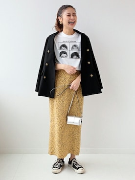 「JOURNAL STANDARD relume（ジャーナルスタンダード　レリューム）の●T/Wギャバネイビーブレザー◆（テーラードジャケット）」を使った、misatoさん（レディース・160cm）の冬コーディネート