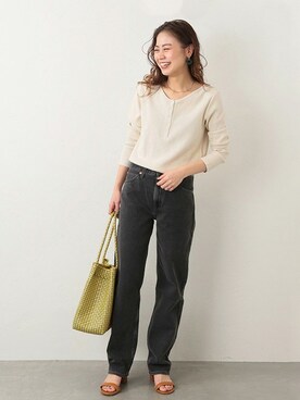 「Levi’s MADE＆CRAFTED（リーバイスメードアンドクラフテッド）のアイテム」を使った、misatoさん（レディース・160cm）の冬コーディネート