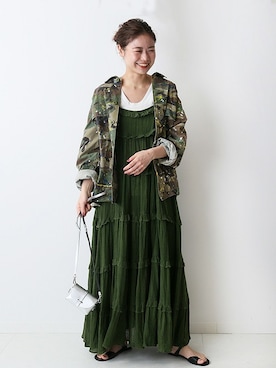 「ROTHCO（ロスコ）のアイテム（ブルゾン）」を使った、misatoさん（レディース・160cm）の春コーディネート