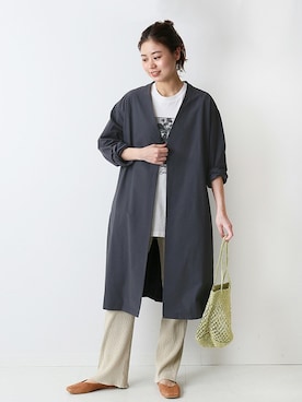 「JOURNAL STANDARD relume（ジャーナルスタンダード　レリューム）のアイテム（ノーカラージャケット）」を使った、misatoさん（レディース・160cm）の春コーディネート