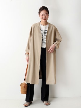 「JOURNAL STANDARD relume（ジャーナルスタンダード　レリューム）のアイテム（ノーカラージャケット）」を使った、misatoさん（レディース・160cm）の春コーディネート