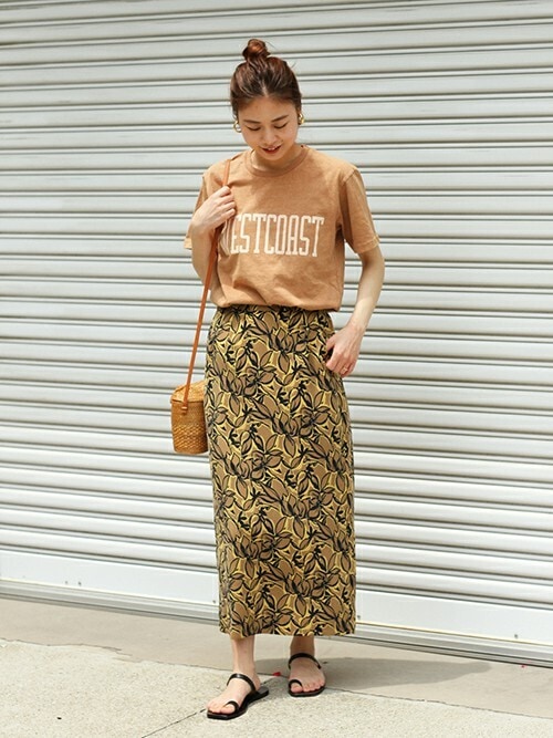 JOURNAL STANDARD relume �\�Q���Xmisato�����T�V���c/�J�b�g�\�[�u�yMIXTA/�~�N�X�^�z WEST COAST/PRINT T�F�ʒ�T�V���c���iMIXTA�b�~�N�X�^�j�v���g�����R�[�f�B�l�[�g