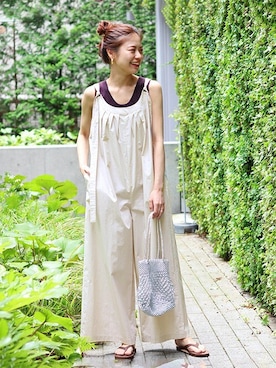 「JOURNAL STANDARD relume（ジャーナルスタンダード　レリューム）のアイテム（オールインワン・サロペット）」を使った、misatoさん（レディース・160cm）の夏コーディネート