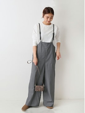 「JOURNAL STANDARD relume（ジャーナルスタンダード　レリューム）のアイテム（オールインワン・サロペット）」を使った、misatoさん（レディース・160cm）の夏コーディネート