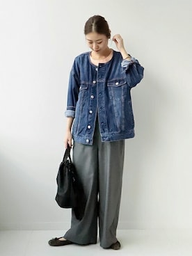 「JOURNAL STANDARD relume（ジャーナルスタンダード　レリューム）のアイテム（サロペット/オーバーオール）」を使った、misatoさん（レディース・160cm）の秋コーディネート