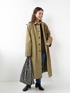 「JOURNAL STANDARD relume（ジャーナルスタンダード　レリューム）のアイテム（ステンカラーコート）」を使った、misatoさん（レディース・160cm）の秋コーディネート