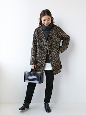 「JOURNAL STANDARD relume（ジャーナルスタンダード　レリューム）のアイテム（ノーカラージャケット）」を使った、misatoさん（レディース・160cm）の秋コーディネート