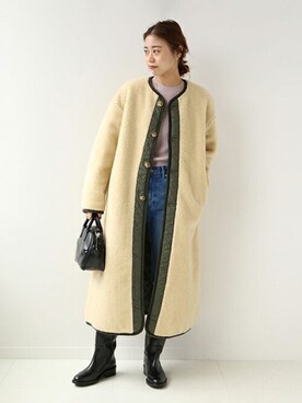 「JOURNAL STANDARD relume（ジャーナルスタンダード　レリューム）のアイテム（その他アウター）」を使った、misatoさん（レディース・160cm）の冬コーディネート