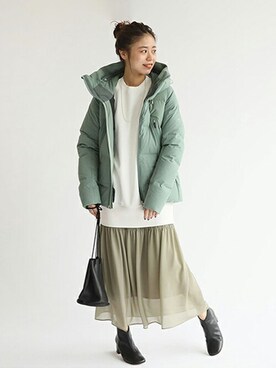 「DESCENTE ALLTERRAIN（デサント　オルテライン）のアイテム（ジャケット/アウター）」を使った、misatoさん（レディース・160cm）の冬コーディネート