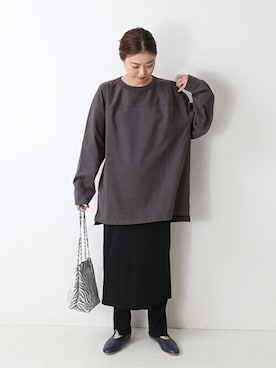 「ビックＴシャツ」｜misatoさん（レディース・160cm）の冬コーディネート