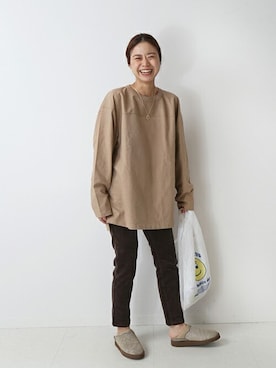 「ビックＴシャツ」｜misatoさん（レディース・160cm）の冬コーディネート