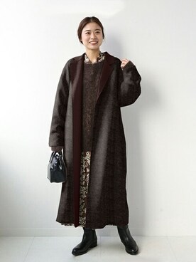 「JOURNAL STANDARD relume（ジャーナルスタンダード　レリューム）のアイテム（チェスターコート）」を使った、misatoさん（レディース・160cm）の冬コーディネート