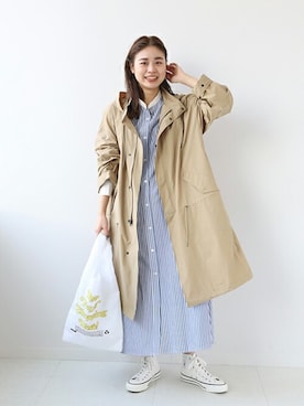 「JOURNAL STANDARD relume（ジャーナルスタンダード　レリューム）のアイテム（モッズコート）」を使った、misatoさん（レディース・160cm）の冬コーディネート