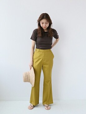 「アイテム（サンダル、ゴールド系）」を使った、misatoさん（レディース・160cm）の春コーディネート