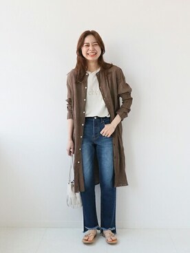 「ARMEN（アーメン）のアイテム」を使った、misatoさん（レディース・160cm）の春コーディネート