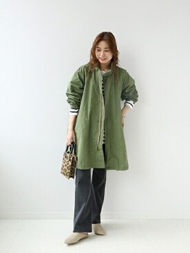 「JOURNAL STANDARD relume（ジャーナルスタンダード　レリューム）のアイテム（モッズコート）」を使った、misatoさん（レディース・160cm）の夏コーディネート