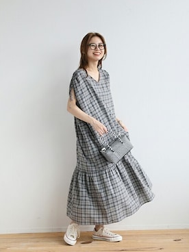 「JOURNAL STANDARD relume（ジャーナルスタンダード　レリューム）のアイテム（ワンピース/ドレス）」を使った、misatoさん（レディース・160cm）の夏コーディネート