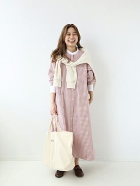 「JOURNAL STANDARD relume（ジャーナルスタンダード　レリューム）のアイテム（ワンピース/ドレス）」を使った、misatoさん（レディース・160cm）の夏コーディネート
