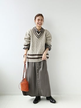 「ARMEN（アーメン）のアイテム」を使った、misatoさん（レディース・160cm）の夏コーディネート