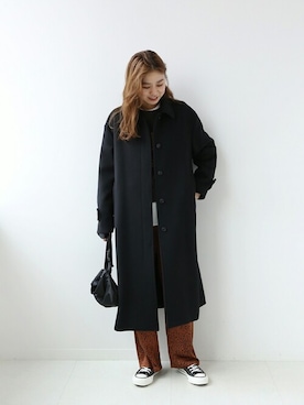 「JOURNAL STANDARD relume（ジャーナルスタンダード　レリューム）のアイテム（ステンカラーコート）」を使った、misatoさん（レディース・160cm）の秋コーディネート
