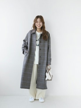 「JOURNAL STANDARD relume（ジャーナルスタンダード　レリューム）のアイテム（ステンカラーコート）」を使った、misatoさん（レディース・160cm）の秋コーディネート