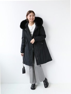 「WOOLRICH（ウールリッチ）のアイテム（ジャケット/アウター）」を使った、misatoさん（レディース・160cm）の秋コーディネート