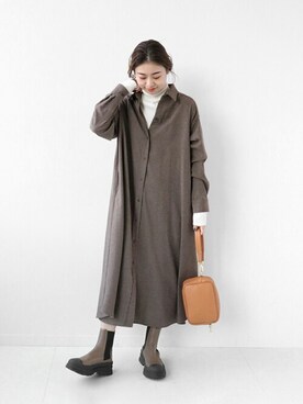 「JOURNAL STANDARD relume（ジャーナルスタンダード　レリューム）のアイテム（ワンピース/ドレス）」を使った、misatoさん（レディース・160cm）の冬コーディネート