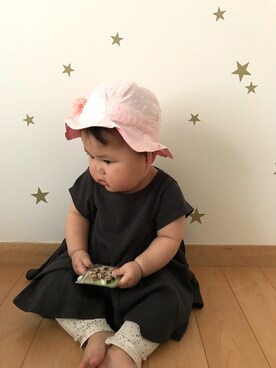 「RAGMART（ラグマート）のアイテム（帽子）」を使った、naanoooさん（キッズ・80cm）の春コーディネート
