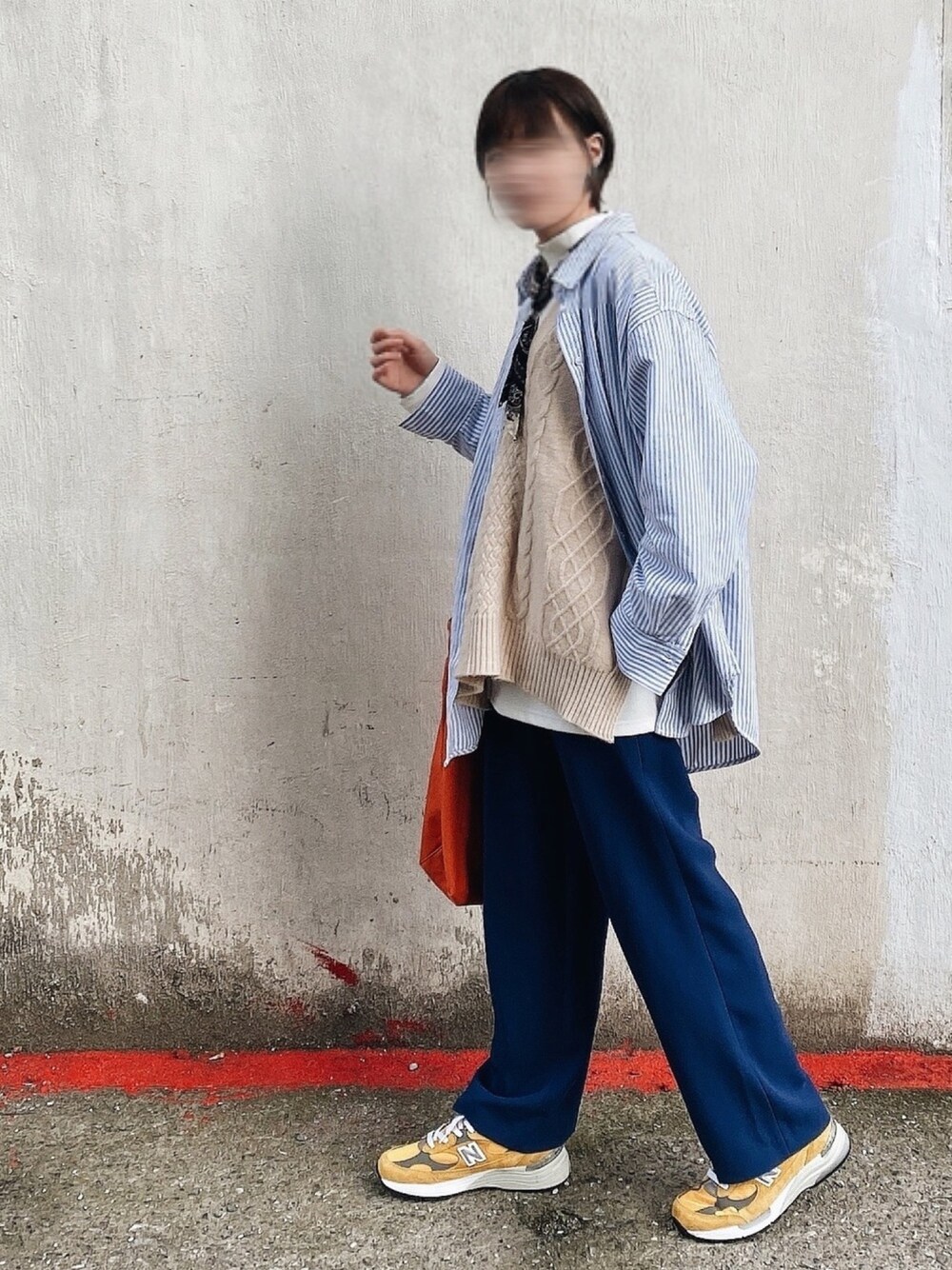 「CANVAS.のアイテム（トップス、ホワイト系）」を使った、st________さん（レディース・165cm）の春コーディネートの1枚目の写真