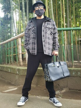 「pinkbomb #larocka #atthehop」｜MARCELLO(マル)さん（メンズ・177cm）の秋コーディネート