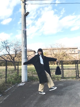 「yuni（ユニ　）のアイテム（その他アウター）」を使った、fuuさん（レディース・158cm）の秋コーディネート