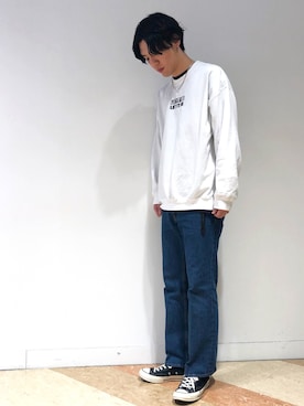 「アイテム（スウェット）」を使った、SHUNSUKEさん（メンズ・184cm・30代）の冬コーディネート