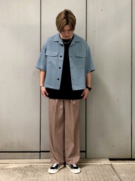 「アイテム（ブルゾン）」を使った、SHUNSUKEさん（メンズ・184cm・30代）の夏コーディネート
