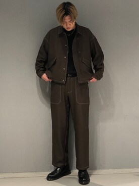 「アイテム（ブルゾン）」を使った、SHUNSUKEさん（メンズ・184cm・30代）の秋コーディネート