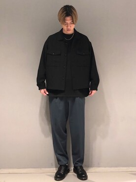「アイテム（ブルゾン）」を使った、SHUNSUKEさん（メンズ・184cm・30代）の秋コーディネート