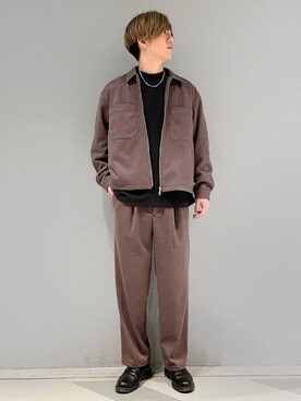 「アイテム（ブルゾン）」を使った、SHUNSUKEさん（メンズ・184cm・30代）の秋コーディネート