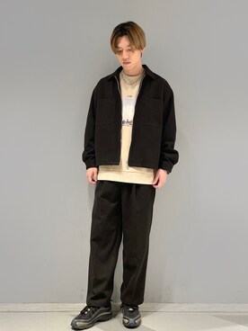 「アイテム（ブルゾン）」を使った、SHUNSUKEさん（メンズ・184cm・30代）の秋コーディネート