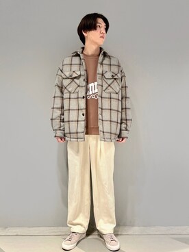 「アイテム（ブルゾン）」を使った、SHUNSUKEさん（メンズ・184cm・30代）の冬コーディネート