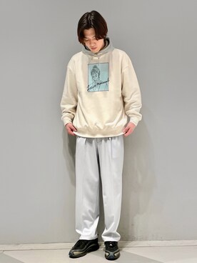 「JUNRED（ジュンレッド）のアイテム（スウェット）」を使った、SHUNSUKEさん（メンズ・184cm）の冬コーディネート