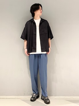 「Gramicci（グラミチ）のアイテム（トップス）」を使った、SHUNSUKEさん（メンズ・184cm）の春コーディネート