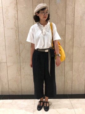 「URBAN RESEARCH（アーバンリサーチ）のアイテム（ハンチング/ベレー帽）」を使った、凱開 ケビンさん（レディース・163cm）の夏コーディネート
